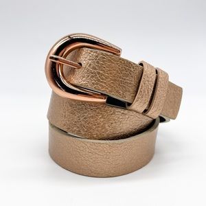 Studio F Rosegold Faux Leather Belt‎ Small
